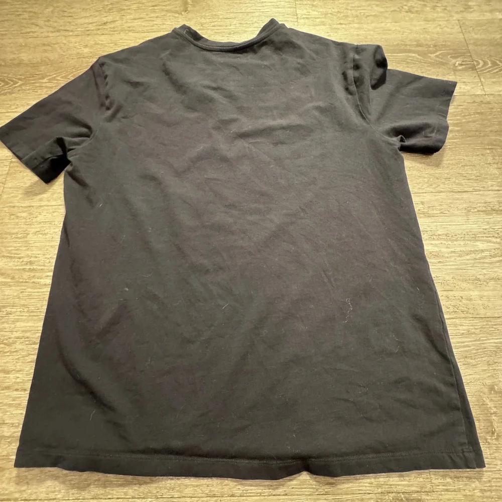 Banana Republic Shirt Men L Black Cotton Essential Tee V Neck Casual Preppy Soft
